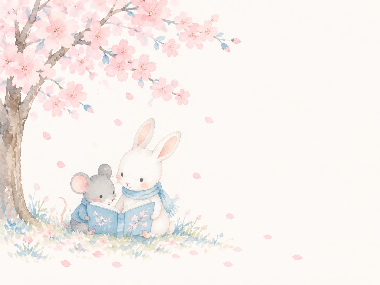 Maus und Hase lesen gemeinsam